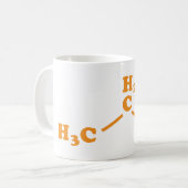 Alkoholethanol Molekulare chemische Formel Kaffeetasse (Vorderseite Links)