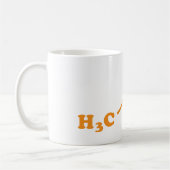 Alkoholethanol Molekulare chemische Formel Kaffeetasse (Links)
