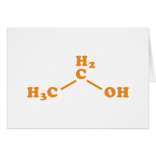 Alkoholethanol Molekulare chemische Formel-Karte (Vorderseite (Horizontal))