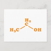 Alkoholethanol Molekulare chemische Formel Postkarte (Vorderseite)