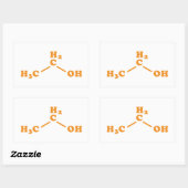 Alkoholethanol Molekulare chemische Formel Rechteckiger Aufkleber (Blatt)