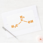 Alkoholethanol Molekulare chemische Formel Rechteckiger Aufkleber (Umschlag)