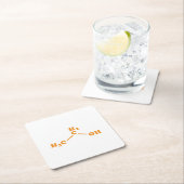 Alkoholethanol Molekulare chemische Formel Rechteckiger Pappuntersetzer (Vor Ort)