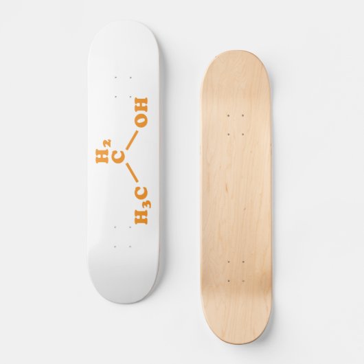 Alkoholethanol Molekulare chemische Formel Skateboard (Vorderseite)