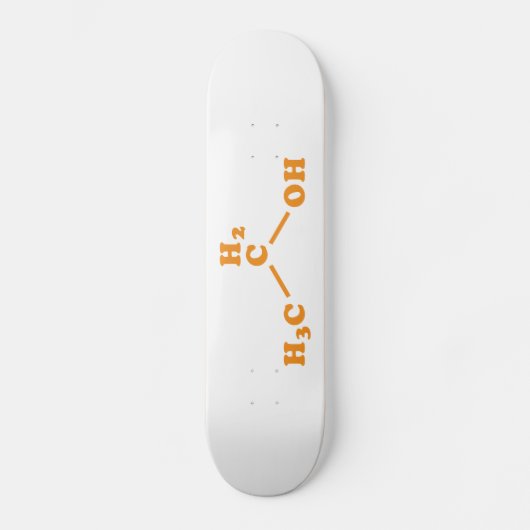 Alkoholethanol Molekulare chemische Formel Skateboard (Vorderseite)