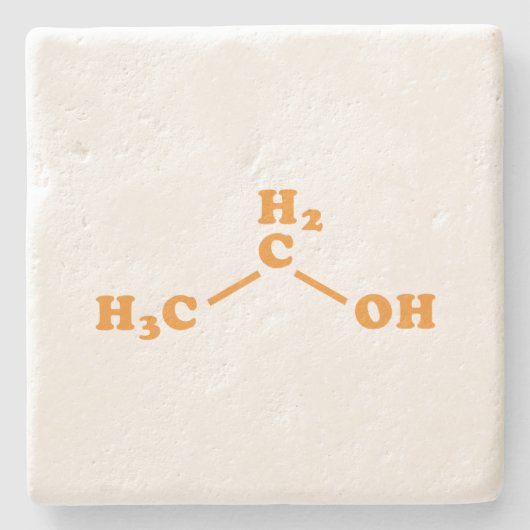 Alkoholethanol Molekulare chemische Formel Steinuntersetzer (Vorderseite)