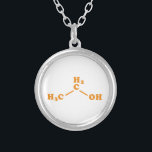 Alkoholethanol Molekulare chemische Formel Versilberte Kette<br><div class="desc">Alkohol Ethanol Molekül ~ Chemische skelettale Struktur-Formel Bio Verbindung. Globe Trotters ist auf die Idiosynkratische Bildsprache aus der ganzen Welt spezialisiert. Hier finden Sie einzigartige Grußkarten,  Postkarten,  Poster,  Mousepads und mehr.</div>