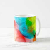 Alkoholfarbe abstrakter Hintergrund, Makrofotograf Kaffeetasse (VorderseiteRechts)