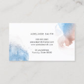 Alkoholfarbe und Imitate Glitzer Rose Gold Visitenkarte (Rückseite)