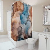 Alkoholfarben sind durchsichtig. Abstrakt Multicol Duschvorhang (Beispiel)