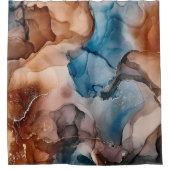 Alkoholfarben sind durchsichtig. Abstrakt Multicol Duschvorhang (Vorderseite)