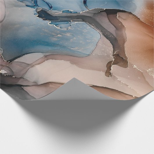 Alkoholfarben sind durchsichtig. Abstrakt Multicol Geschenkpapier (Ecke)