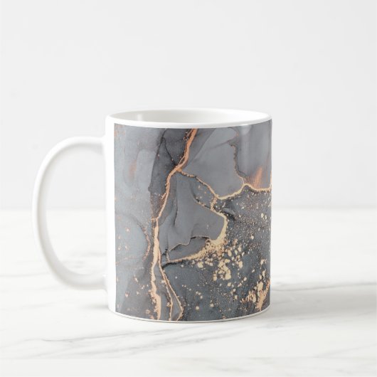 Alkoholfarben sind durchsichtig. Abstrakt Multicol Kaffeetasse (Links)