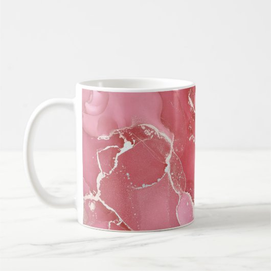 Alkoholfarben sind durchsichtig. Abstrakt Multicol Kaffeetasse (Links)