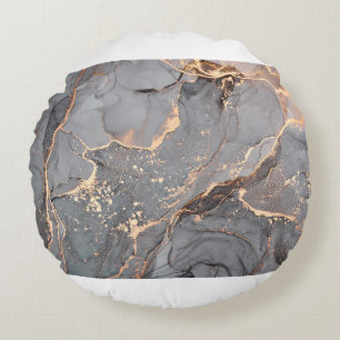 Alkoholfarben sind durchsichtig. Abstrakt Multicol Rundes Kissen