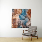 Alkoholfarben sind durchsichtig. Abstrakt Multicol Wandteppich (Beispiel)