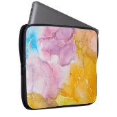 Alkoholfarben sind durchsichtig. Fluid Art - moder Laptopschutzhülle (Vorne Rechts)
