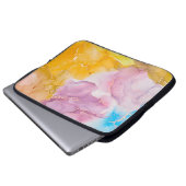 Alkoholfarben sind durchsichtig. Fluid Art - moder Laptopschutzhülle (Vorne Knopf)
