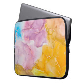 Alkoholfarben sind durchsichtig. Fluid Art - moder Laptopschutzhülle (Vorderseite Links)
