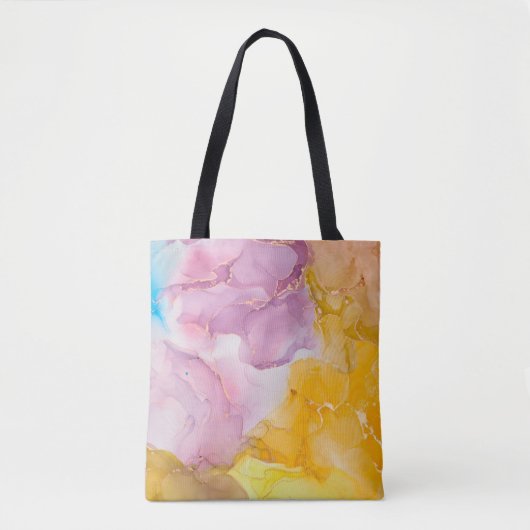 Alkoholfarben sind durchsichtig. Fluid Art - moder Tasche (Vorderseite)