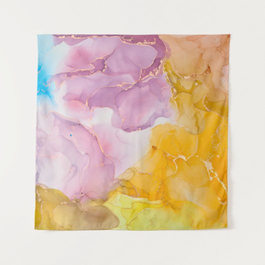 Alkoholfarben sind durchsichtig. Fluid Art - moder Wandteppich (Vorderseite)