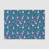 Alkoholfarbmuster | Dunkel Aquamarin Seidenpapier (Vorderseite)