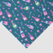 Alkoholfarbmuster | Dunkel Aquamarin Seidenpapier (Ausschnitt)