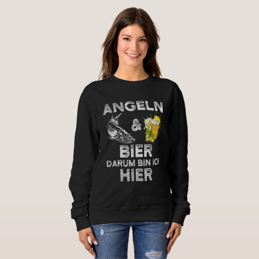 Alkoholfischerei und Beer bin ICH H Sweatshirt (Vorne ganz)