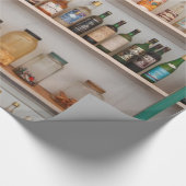Alkoholflaschen Geschenkpapier (Ecke)