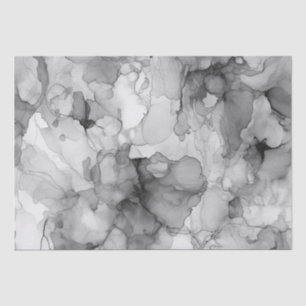 Alkoholflüssige Tinte Wirbel in grauem Porzellan Seidenpapier