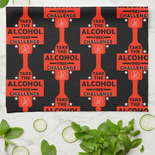 alkoholfrei und nüchtern geschirrtuch (Gefaltet)