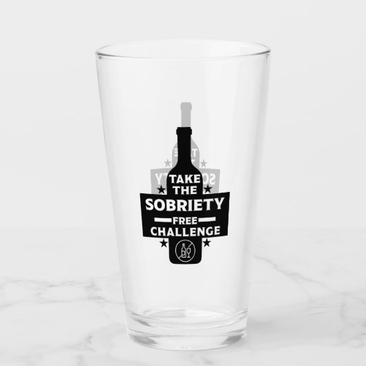 alkoholfrei und nüchtern glas (Vorderseite)