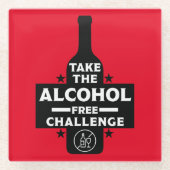 alkoholfrei und nüchtern glasuntersetzer (Vorderseite)