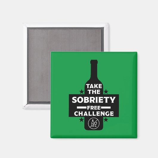 alkoholfrei und nüchtern magnet (Vorderseite/Rückseite)