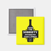 alkoholfrei und nüchtern magnet (Vorderseite/Rückseite)