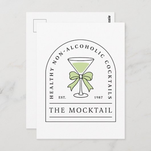 alkoholfreie Cocktails alkoholfreies Party Postkarte (Vorne/Hinten)