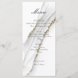 alkoholfreie Tinte, handgefertigt, weißes Flat Men Menükarte