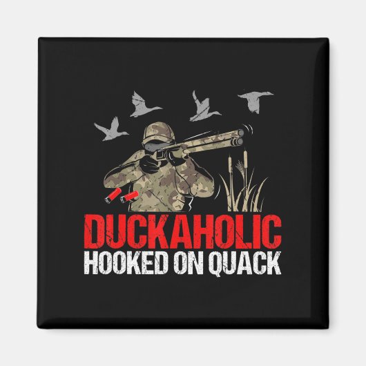 Alkoholiker auf Quack Fun Duck Jäger Magnet (Vorne)