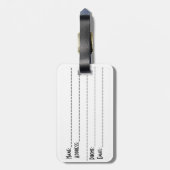 Alkoholiker-einstimmiger Gepäckanhänger (Rückseite vertikal)