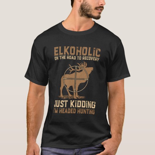 Alkoholische auf dem Weg zur Erholung Funny Juntin T-Shirt (Vorderseite)