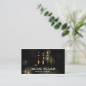 Alkoholische Getränke | Hintergrundbeleuchtung Visitenkarte (Stehend Vorderseite)