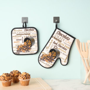 Alkoholische Mehrsprachige Word Collage Typografy Ofenhandschuh & Topflappen-Set