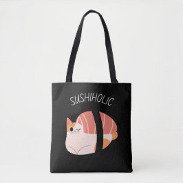 Alkoholische Niedliche Kitty mit Kawaii Sushi Totb Tasche