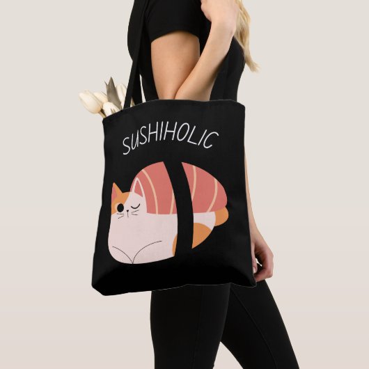 Alkoholische Niedliche Kitty mit Kawaii Sushi Totb Tasche (Von Nahem)