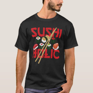 Alkoholische Sushi-Rolls Reis und Fisch T-Shirt