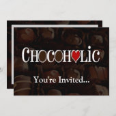 Alkoholisches, dunkelbraunes und rotes Herz - Desi Einladung (Vorne/Hinten)