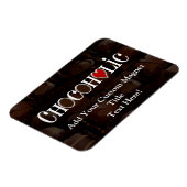 Alkoholisches, dunkelbraunes und rotes Herz Funny Magnet (Linke Seite)