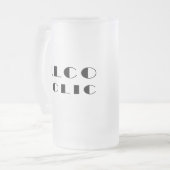 Alkoholisches Komisches Design Mattglas Bierglas (Vorderseite Links)