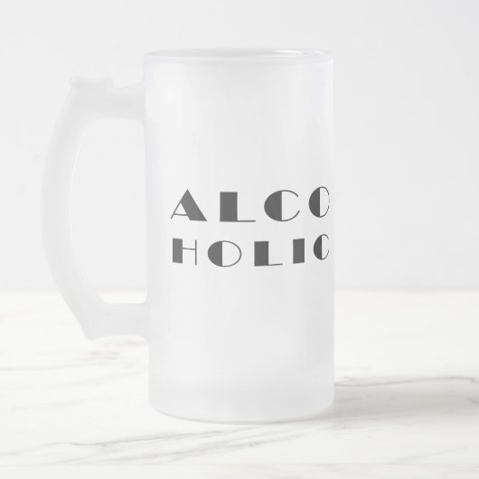 Alkoholisches Komisches Design Mattglas Bierglas (Links)