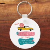 Alkoholisches Sprichwort mit Garntruck Schlüsselanhänger (Rückseite)